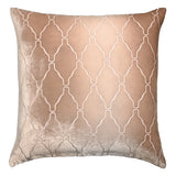 Arches Velvet Burnout Pillow Latte Kevin O'Brien 18x18 Latte at FIG LINENS AND HOME 1