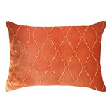 Arches Velvet Burnout Pillow Mango Kevin O'Brien 14x20 Mango at FIG LINENS AND HOME 2