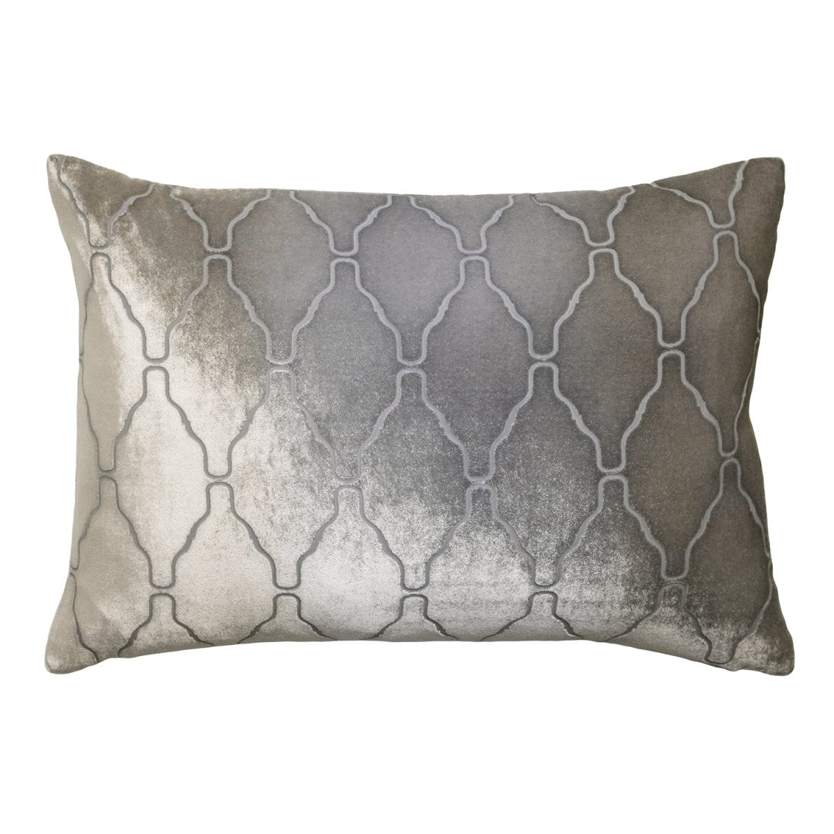 Arches Velvet Burnout Pillow Nickel Kevin O'Brien 14x20 Nickel at FIG LINENS AND HOME 2