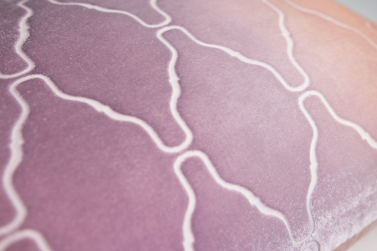 Arches Velvet Burnout Pillow Opal Kevin O'Brien 14x20 Opal at FIG LINENS AND HOME 3