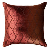 Arches Velvet Burnout Pillow Paprika Kevin O'Brien 18x18 Paprika at FIG LINENS AND HOME 1