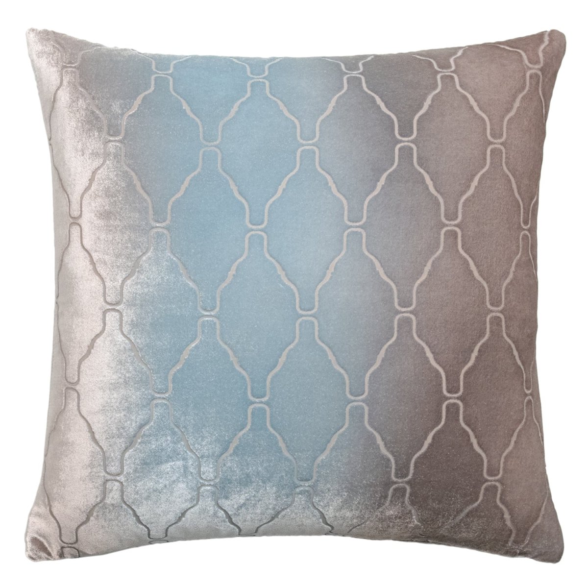 Arches Velvet Burnout Pillow Robin's Egg Kevin O'Brien 18x18 Robin's Egg at FIG LINENS AND HOME 1
