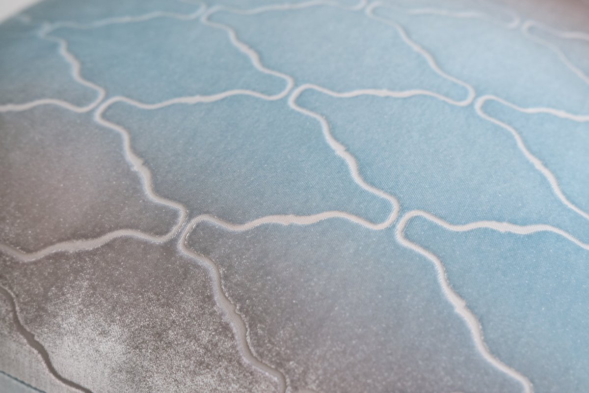 Arches Velvet Burnout Pillow Robin's Egg Kevin O'Brien 18x18 Robin's Egg at FIG LINENS AND HOME 2