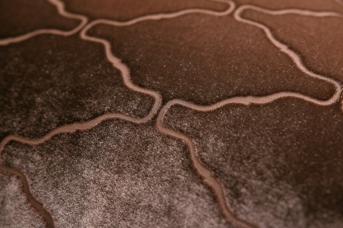 Arches Velvet Burnout Pillow Sable Kevin O'Brien 18x18 Sable at FIG LINENS AND HOME 2