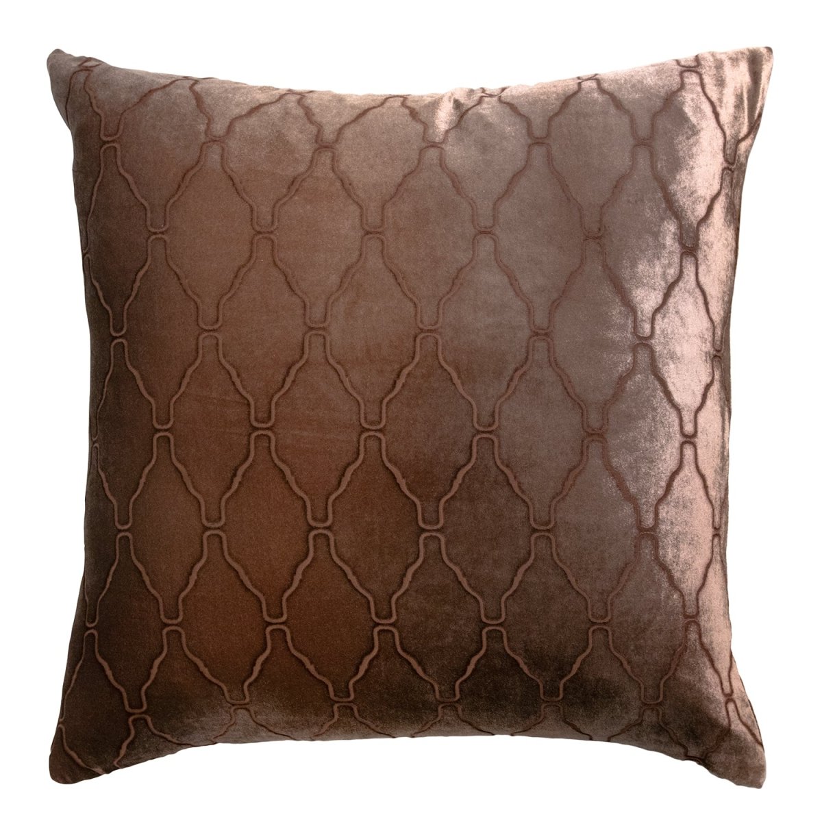 Arches Velvet Burnout Pillow Sable Kevin O'Brien 18x18 Sable at FIG LINENS AND HOME 1