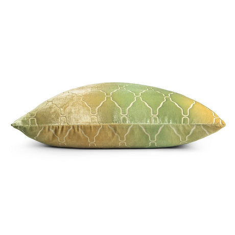 Arches Velvet Burnout Pillow Scallion Kevin O'Brien 18x18 Scallion at FIG LINENS AND HOME 3