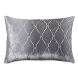 Arches Velvet Burnout Pillow Silver Kevin O'Brien 14x20 Silver at FIG LINENS AND HOME 3