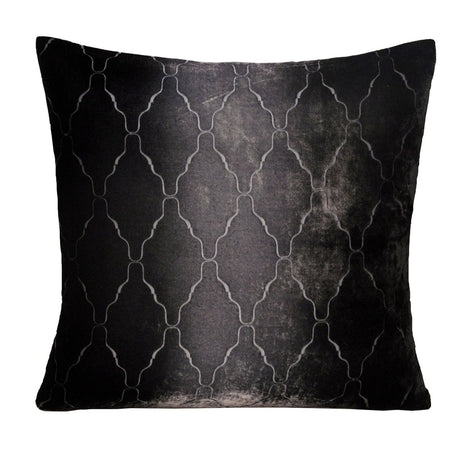 Arches Velvet Burnout Pillow Smoke Kevin O'Brien 14x20 Smoke at FIG LINENS AND HOME 1