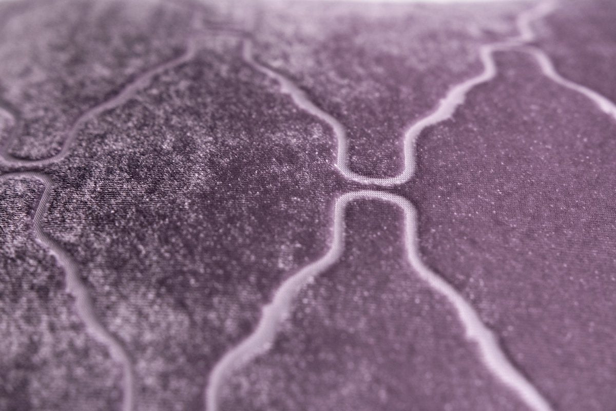 Arches Velvet Burnout Pillow Thistle Kevin O'Brien 14x20 Thistle at FIG LINENS AND HOME 3