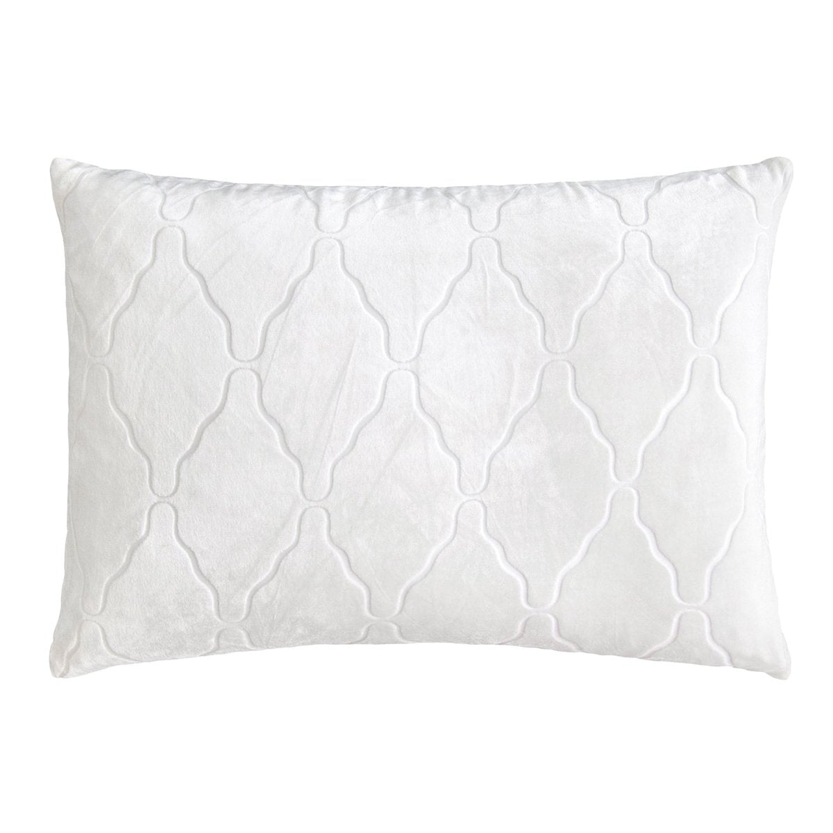 Arches Velvet Burnout Pillow White Kevin O'Brien 14x20 White at FIG LINENS AND HOME 2