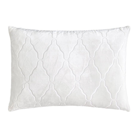 Arches Velvet Burnout Pillow White Kevin O'Brien 14x20 White at FIG LINENS AND HOME 2