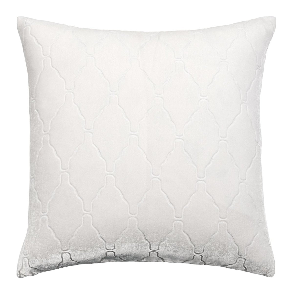 Arches Velvet Burnout Pillow White Kevin O'Brien 18x18 White at FIG LINENS AND HOME 1