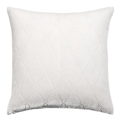 Arches Velvet Burnout Pillow White Kevin O'Brien 18x18 White at FIG LINENS AND HOME 1