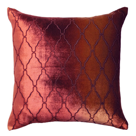 Arches Velvet Burnout Pillow Wildberry Kevin O'Brien 18x18 Wildberry at FIG LINENS AND HOME 1