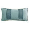 Banded Velvet Performance Pillows Basil Kevin O'Brien at Fig Linens and Home - Front View