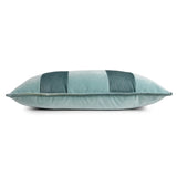 Banded Velvet Performance Pillows Basil Kevin O'Brien at Fig Linens and Home - Side View