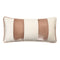 Banded Velvet Performance Pillows Latte by Kevin O'Brien at Fig Linens and Home - Front View