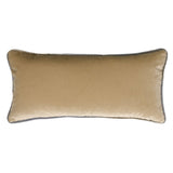 Banded Velvet Performance Pillows Nickel Kevin O'Brien at Fig Linens and Home - Back View