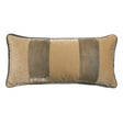 Banded Velvet Performance Pillows Nickel Kevin O'Brien at Fig Linens and Home - Front View