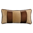 Banded Velvet Performance Pillows Sable Kevin O'Brien at Fig Linens and Home - Front View