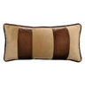 Banded Velvet Performance Pillows Sable Kevin O'Brien at Fig Linens and Home - Front View