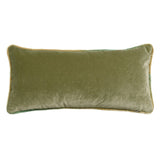 Banded Velvet Performance Pillows Scallion Kevin O'Brien at Fig Linens and Home - Back View