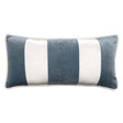 Banded Velvet Performance Pillows Sky Kevin O'Brien at Fig Linens and Home - Front View