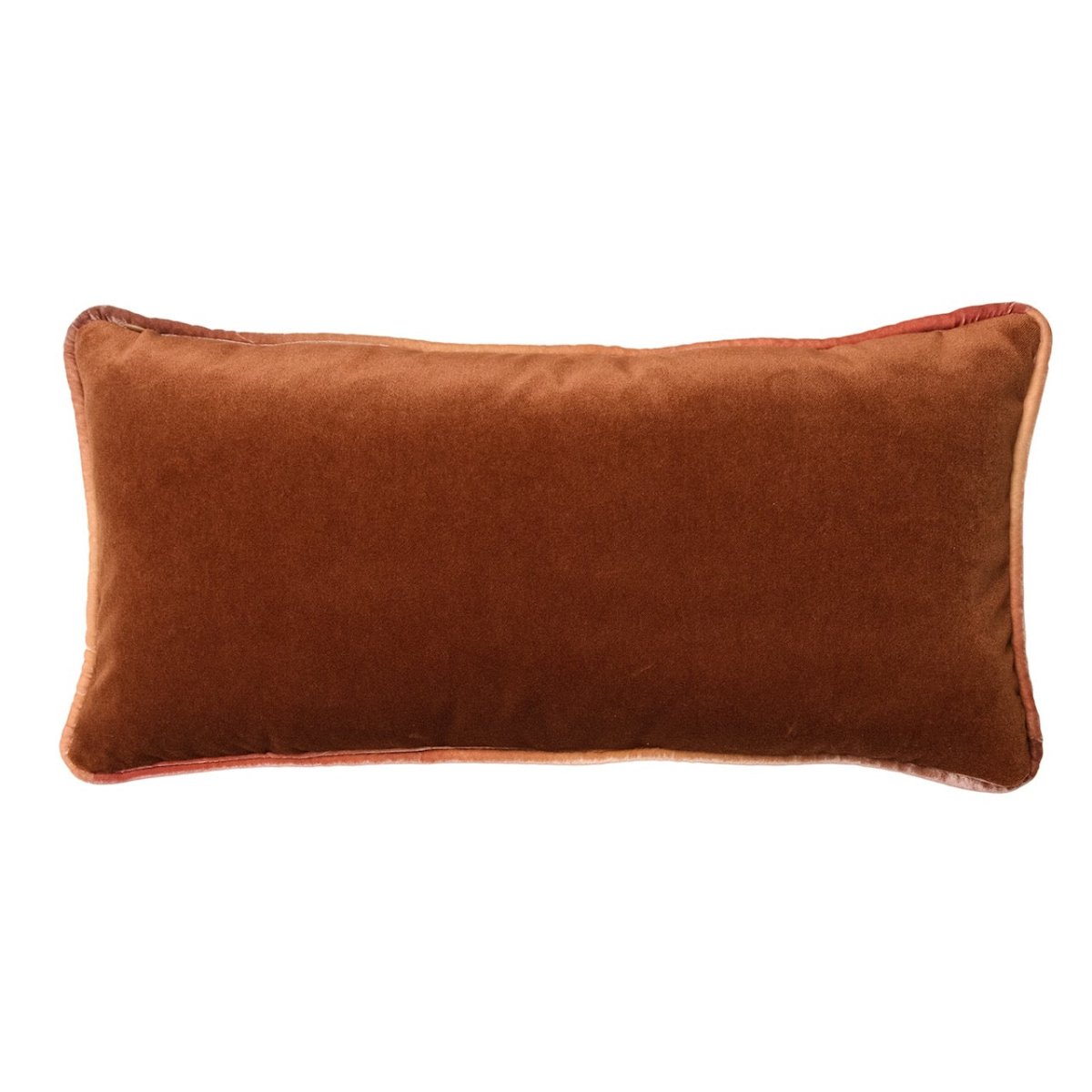 Banded Velvet Performance Pillows Sunstone Kevin O'Brien at Fig Linens and Home - Back View