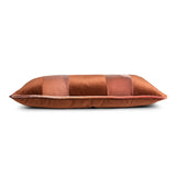 Banded Velvet Performance Pillows Sunstone Kevin O'Brien at Fig Linens and Home - Side View