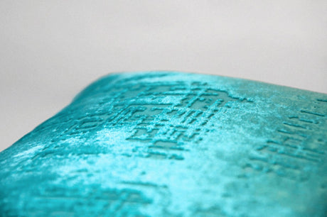 Brushstroke Velvet Burnout Pillow Aruba Kevin O'Brien at Fig Linens and Home - View 6