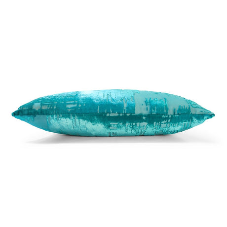 Brushstroke Velvet Burnout Pillow Aruba Kevin O'Brien at Fig Linens and Home - View 3