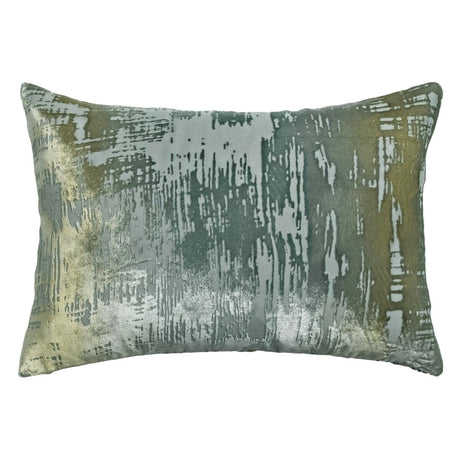 Brushstroke Velvet Burnout Pillow Basil Kevin O'Brien 14x20 at Fig Linens and Home - View 1