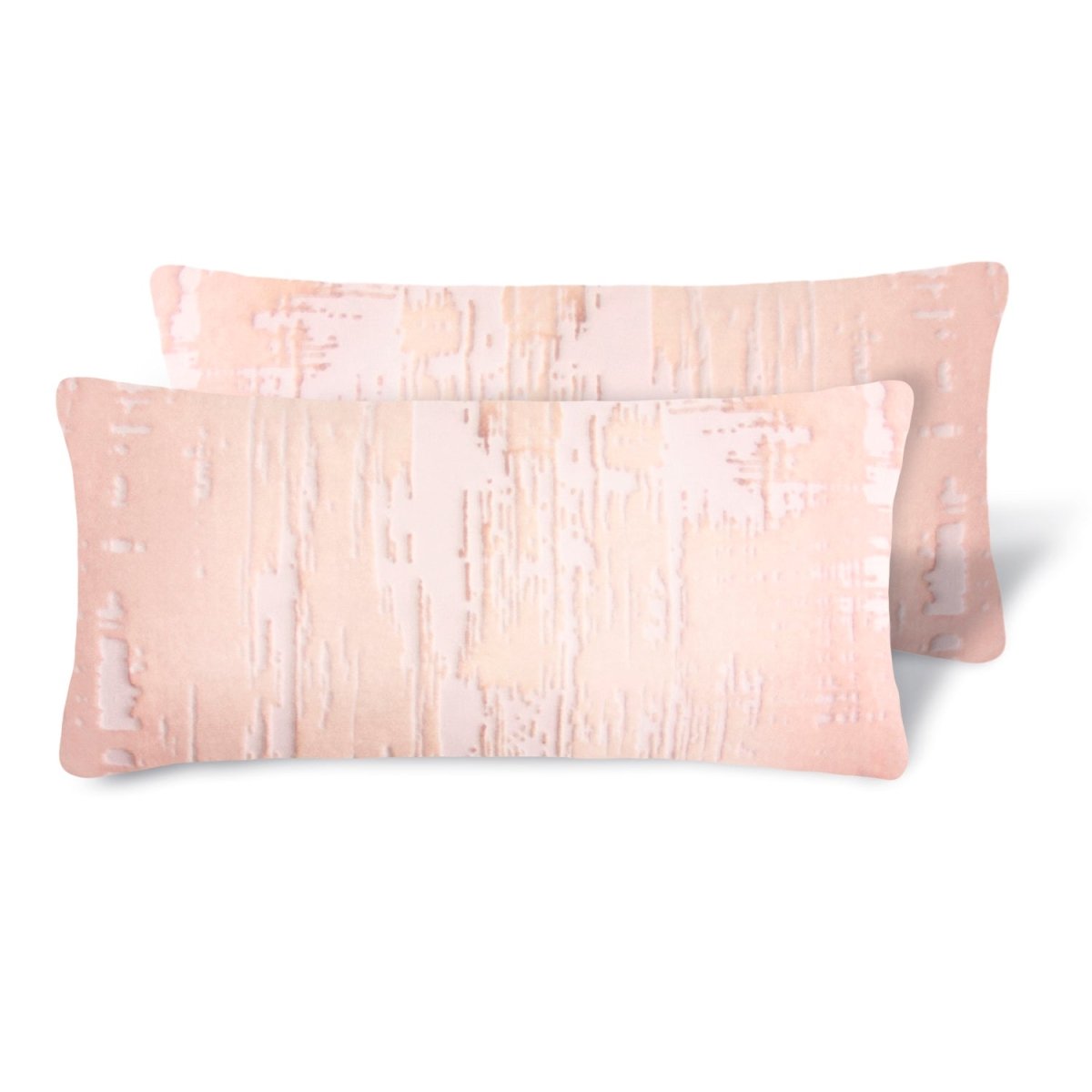 Brushstroke Velvet Burnout Pillow Blush Kevin O'Brien 7x15 Mini Boudoirs - Set of 2 Blush at FIG LINENS AND HOME 4