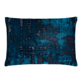 Brushstroke Velvet Burnout Pillow Cobalt Black Kevin O'Brien at Fig Linens and Home - View 2