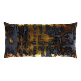 Brushstroke Velvet Burnout Pillow Copper Ivy Kevin O'Brien 12x24 Copper Ivy at FIG LINENS AND HOME 5