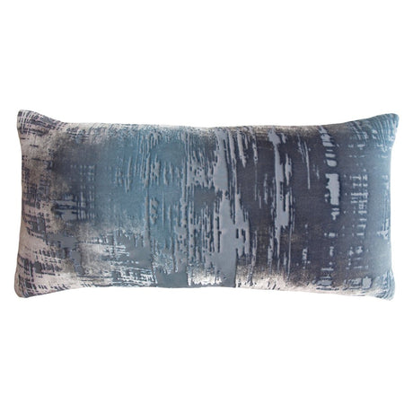 Brushstroke Velvet Burnout Pillow Dusk Kevin O'Brien 12x24 Dusk at FIG LINENS AND HOME 4