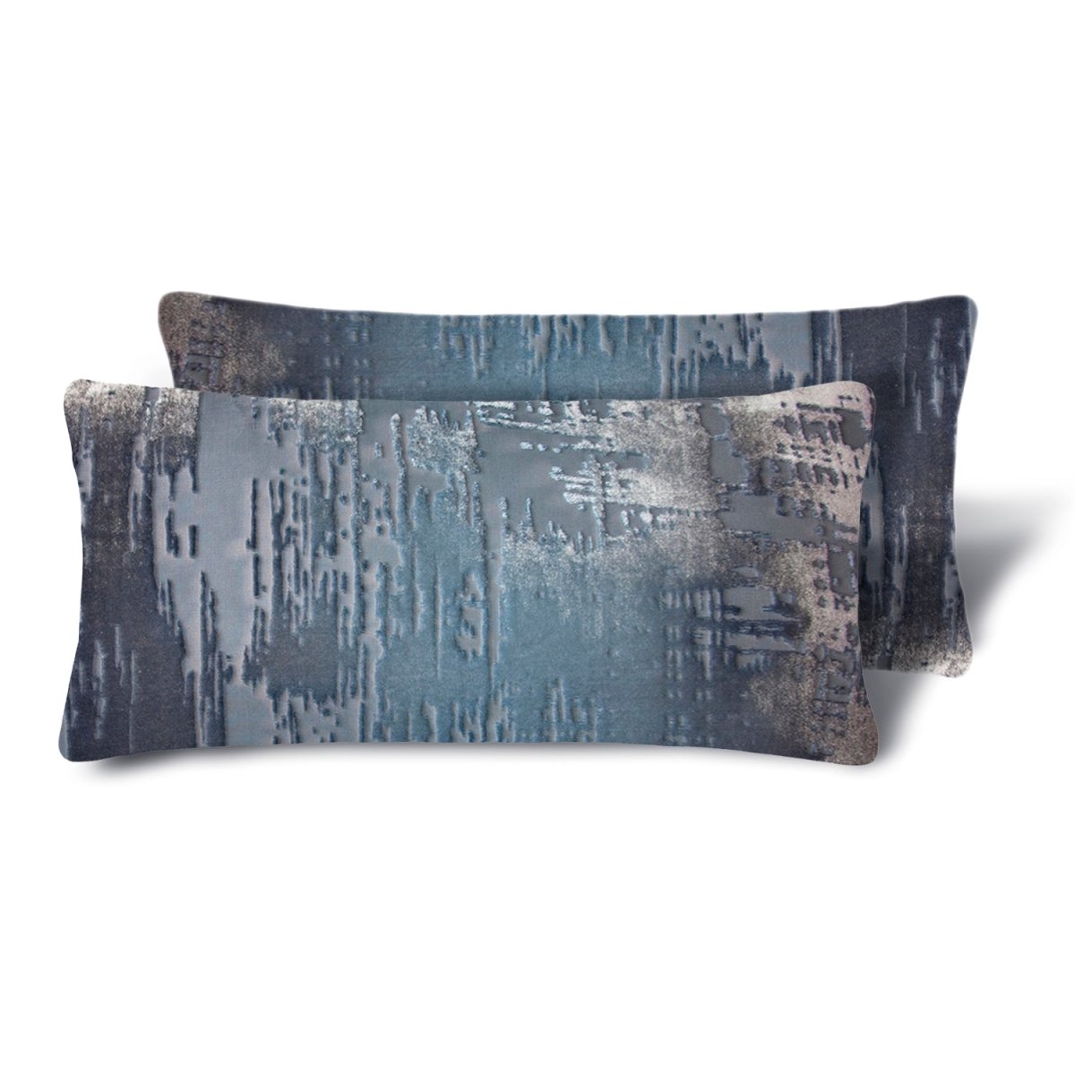 Brushstroke Velvet Burnout Pillow Dusk Kevin O'Brien 7x15 Mini Boudoirs - Set of 2 Dusk at FIG LINENS AND HOME 5