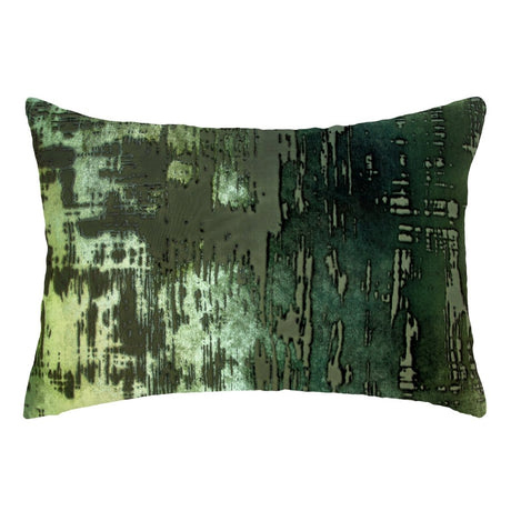 Brushstroke Velvet Burnout Decorative Pillow Evergreen Kevin O'Brien at Fig Linens and Home 2