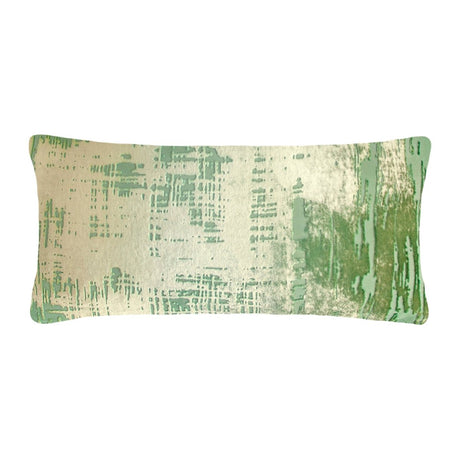 Brushstroke Velvet Burnout Pillow Grass Kevin O'Brien 12x24 Grass at FIG LINENS AND HOME 4