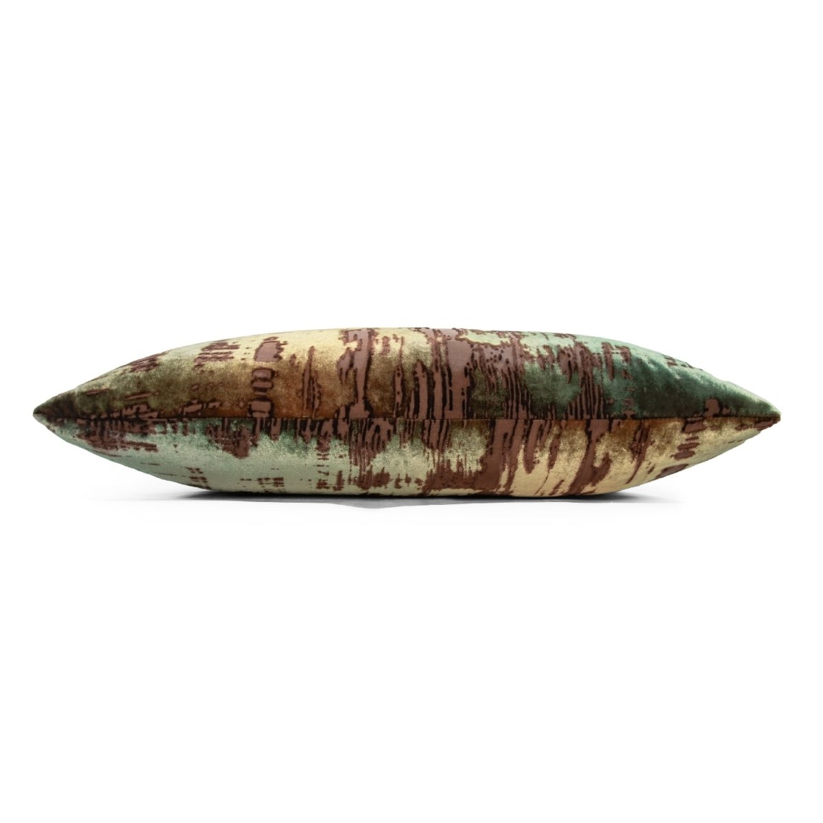 Brushstroke Velvet Burnout Pillow Green Gold Brown Kevin O'Brien at Fig Linens and Home - View 3