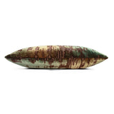 Brushstroke Velvet Burnout Pillow Green Gold Brown Kevin O'Brien at Fig Linens and Home - View 3