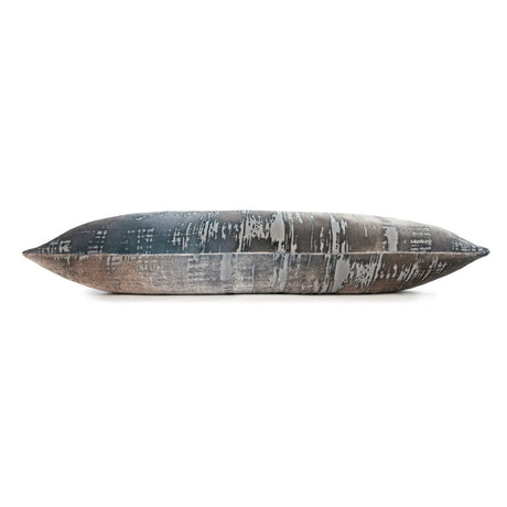 Brushstroke Velvet Burnout Pillow Gunmetal Kevin O'Brien 7x15 Mini Boudoirs - Set of 2 Gunmetal at FIG LINENS AND HOME 7