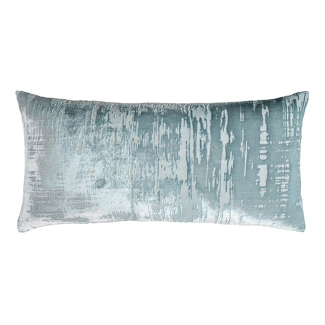 Brushstroke Velvet Burnout Pillow Harbor Kevin O'Brien 12x24 Harbor at FIG LINENS AND HOME 2