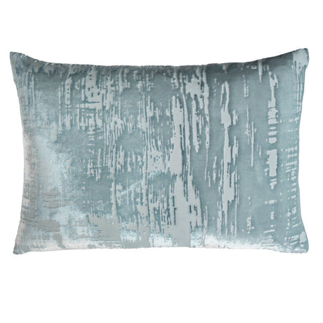 Brushstroke Velvet Burnout Pillow Harbor Kevin O'Brien 14x20 Harbor at FIG LINENS AND HOME 1