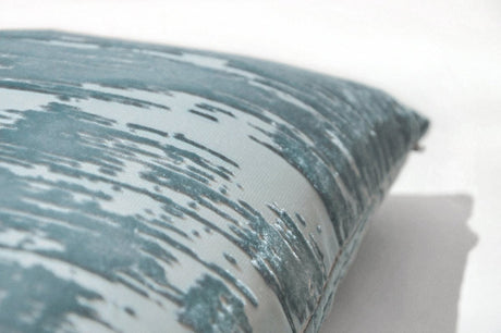 Brushstroke Velvet Burnout Pillow Harbor Kevin O'Brien 18x18 Harbor at FIG LINENS AND HOME 3