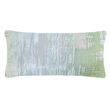 Brushstroke Velvet Burnout Pillow Ice Kevin O'Brien 12x24 Ice at FIG LINENS AND HOME 4