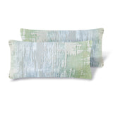 Brushstroke Velvet Burnout Pillow Ice Kevin O'Brien 7x15 Mini Boudoirs - Set of 2 Ice at FIG LINENS AND HOME 3