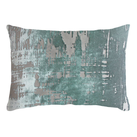 Brushstroke Velvet Burnout Pillow Jade Kevin O'Brien 14x20 Jade at FIG LINENS AND HOME 2
