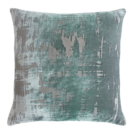 Brushstroke Velvet Burnout Pillow Jade Kevin O'Brien 20x20 Jade at FIG LINENS AND HOME 5