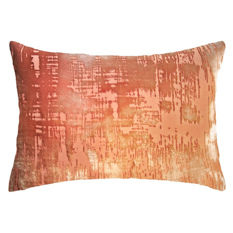 Brushstroke Velvet Burnout Pillow Mango Kevin O'Brien at Fig Linens and Home - View 2